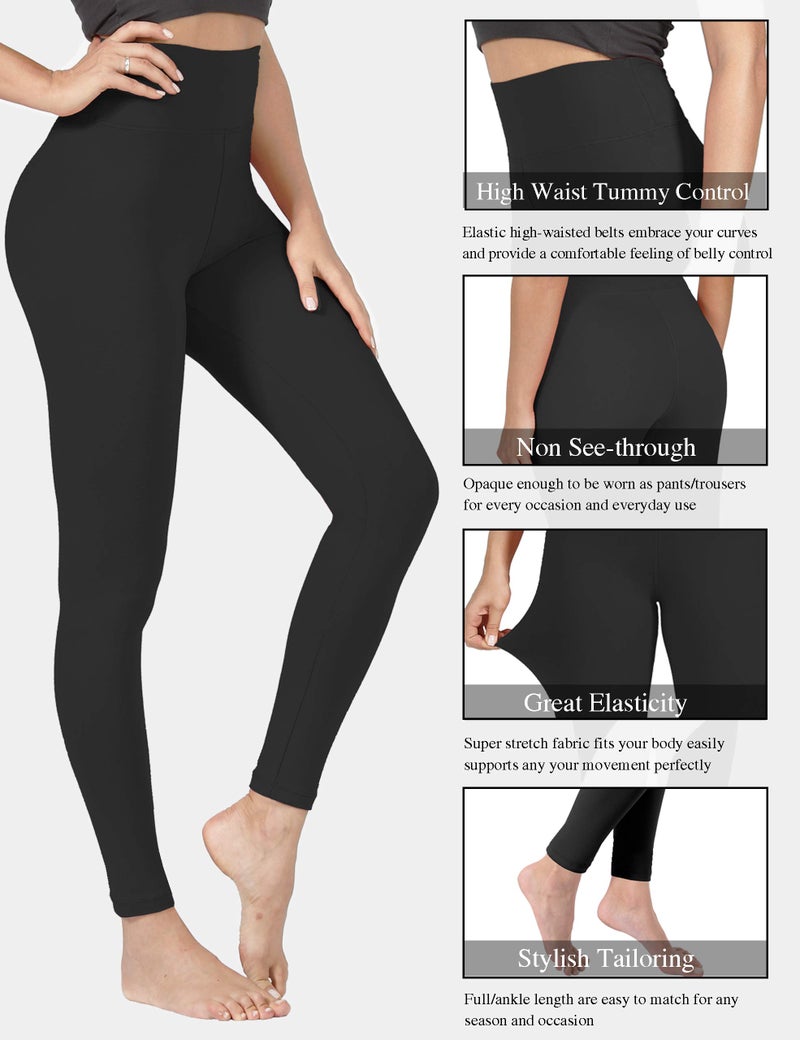 VALANDY Creamlush Women's High Waist Yoga Pants Tummy Control Opaque Workout Running Sports Tights Leggings - Image 5